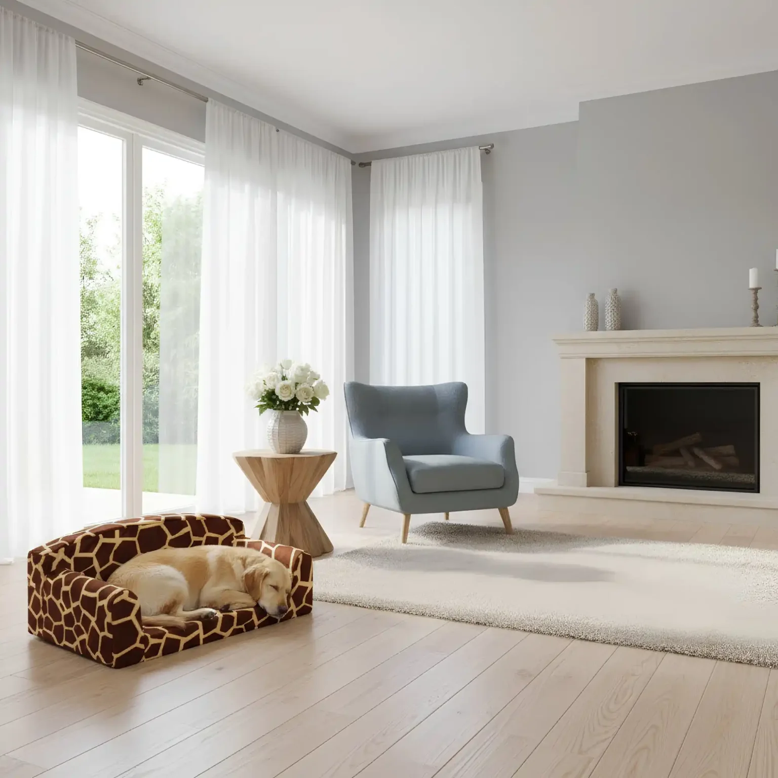 Luxury cheetah print big dog sofa bed