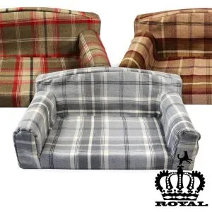 Royal Collection sofa dog bed brand graphic, logo for high‑sided premium support dog sofas