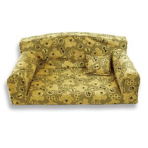 Biscuit Dog Tired sofa dog bed, neutral tone dog couch that fits most interiors.