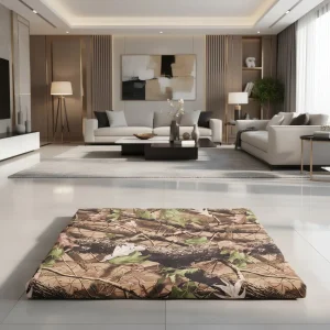 Forest waterproof flat dog mat, flat wipe‑clean dog bed, ideal for crates, car transport and holiday travel with dogs