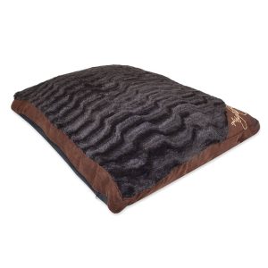 Pet Nights brown check spare cushion cover, plaid dog bed cover. 