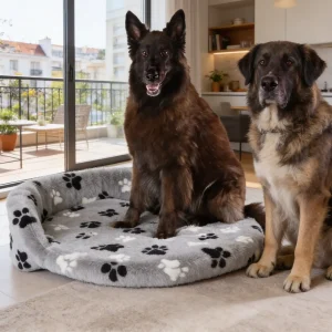 Faux Fur Ring Sofa Dog Bed – close-up of fabric