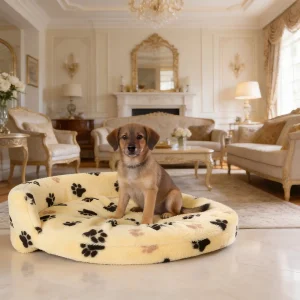 Faux Fur Ring Sofa Dog Bed – colour options