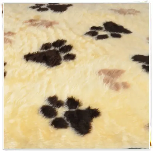 Fur Paws Pet Ring Sofa in cream faux fur finish