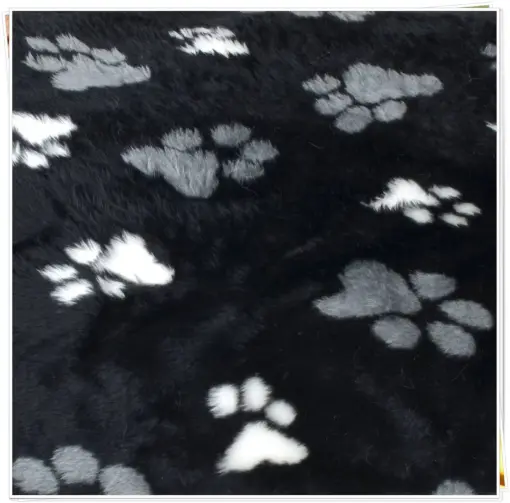 Fur Paws Pet Ring Sofa in black faux fur finish