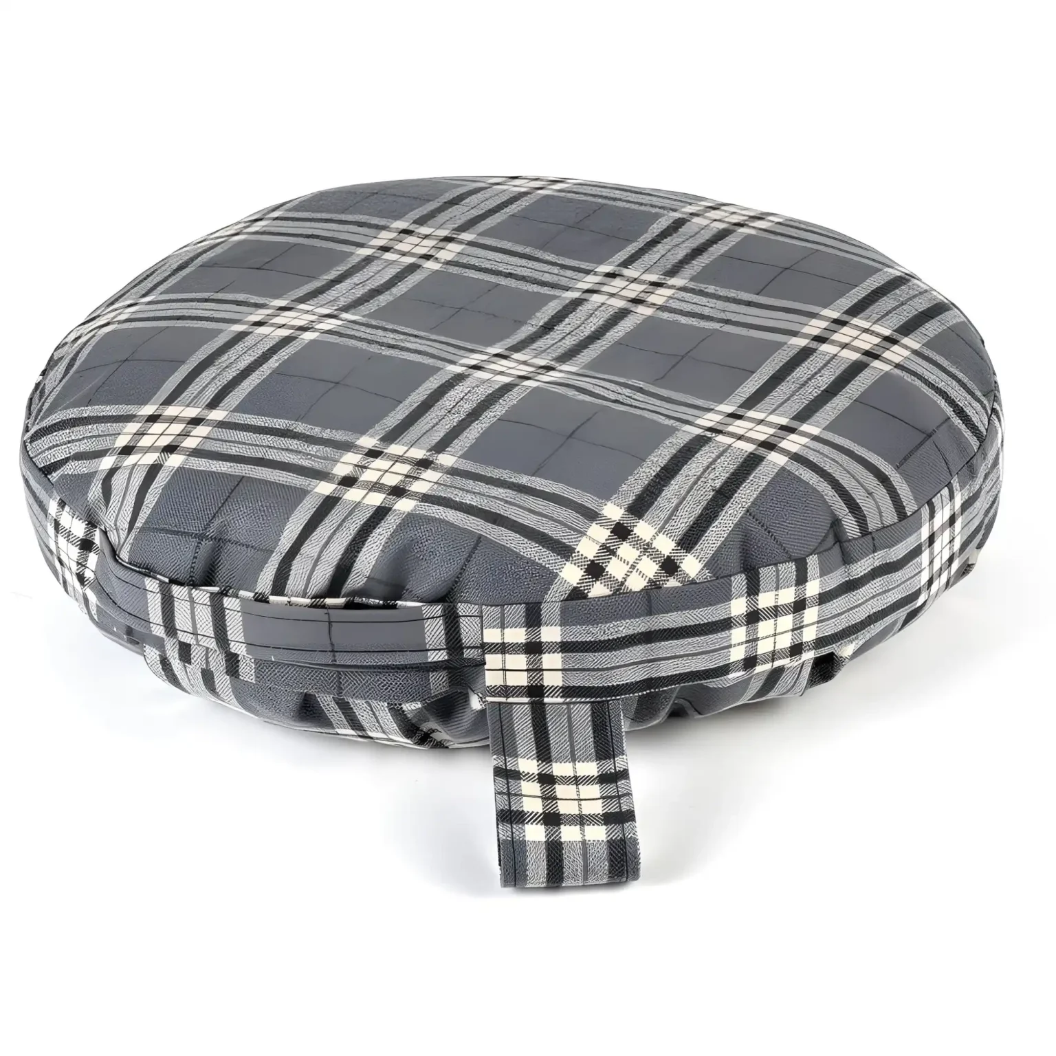 Round Snuggle Zone Gleneagles dog bed with extra thick cushioning, soft fabric, cosy circular shape, and great value price.