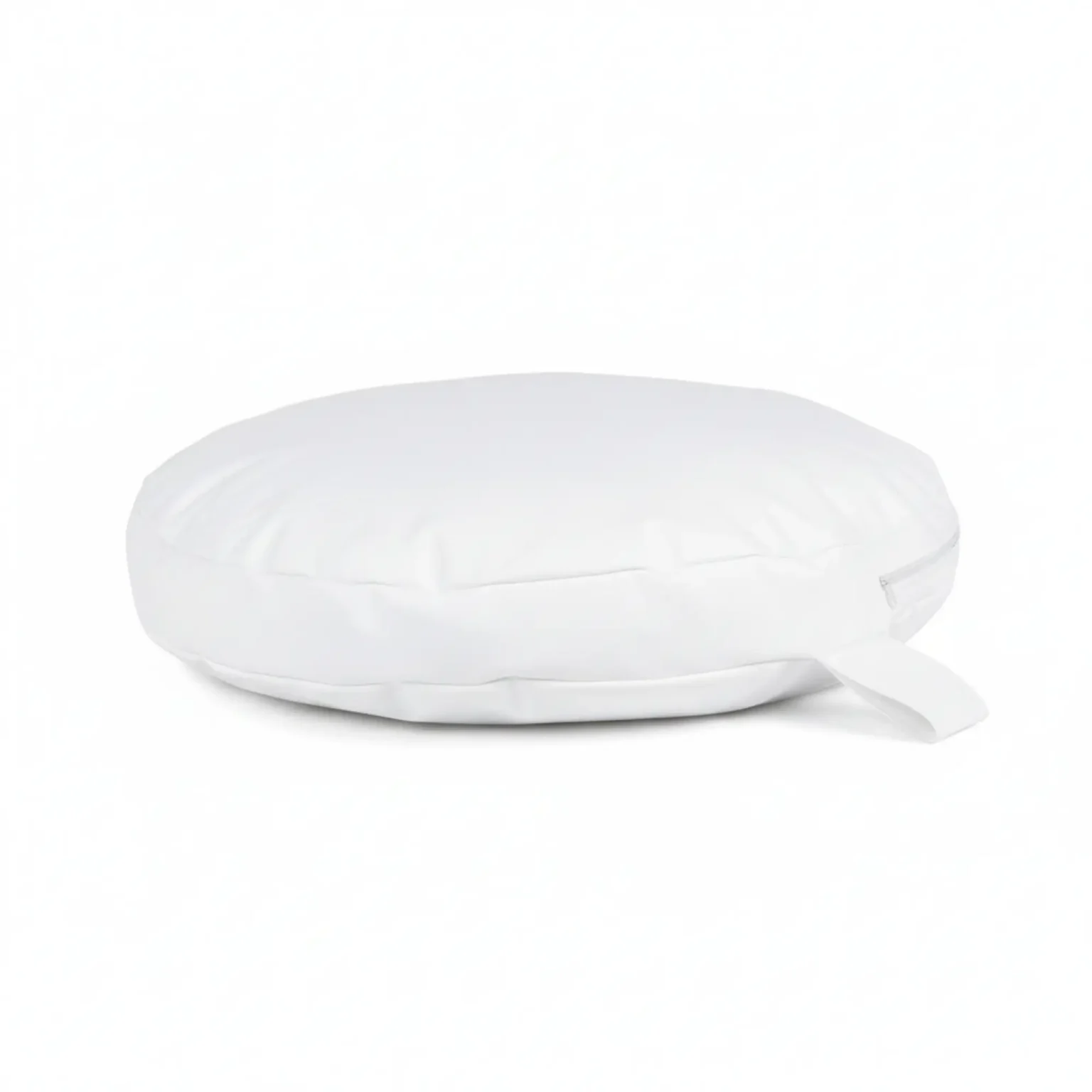 Snuggle Zone Leather Circular Pet Bed by Pet Beds Direct white