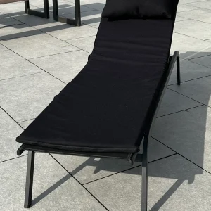 Sun lounger pad set with free head cushion, thick 1.5 inch garden lounger cushion, comfortable sun chair pad for patio and poolside